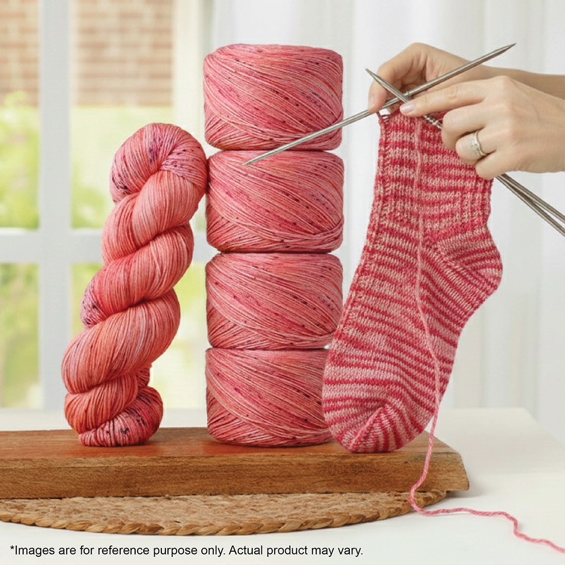 Skein of Symfonie Yarns Terra sock yarn in Blush