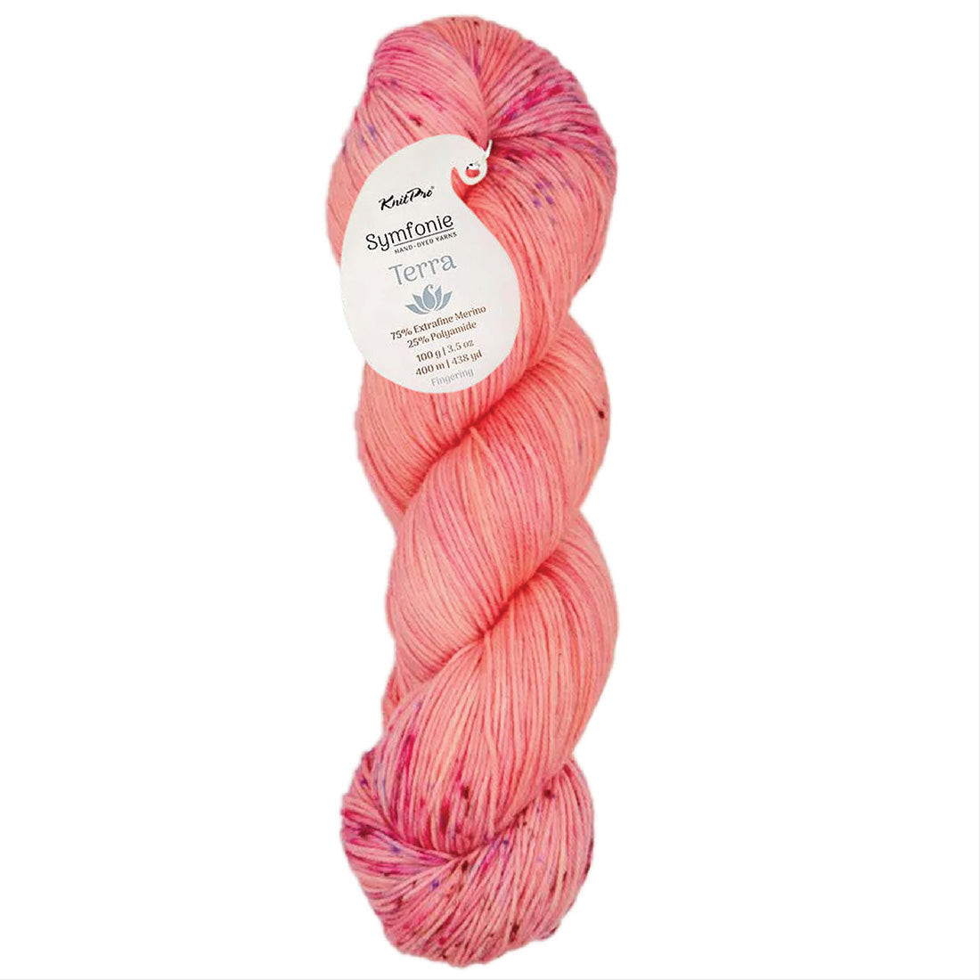 Skein of Symfonie Yarns Terra sock yarn in Blush