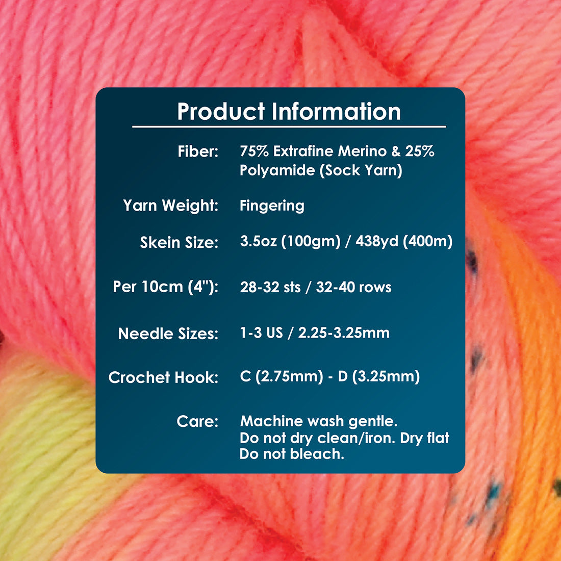 Skein of Symfonie Yarns Terra sock yarn in Galaxy Glow