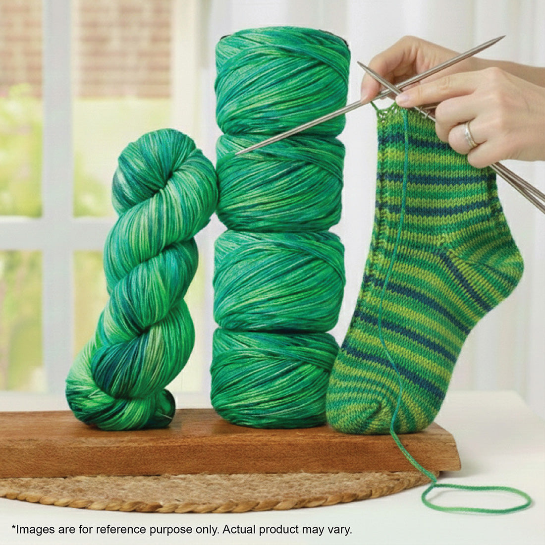 Skein of Symfonie Terra sock yarn in Jungle Secrets