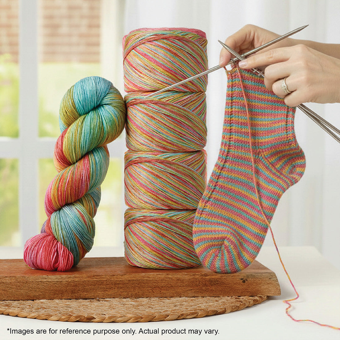 Skein of Symfonie Terra sock yarn in Mystic Lagoon