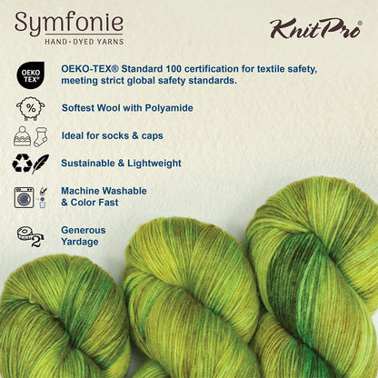 Skein of Symfonie Terra sock yarn in Macha