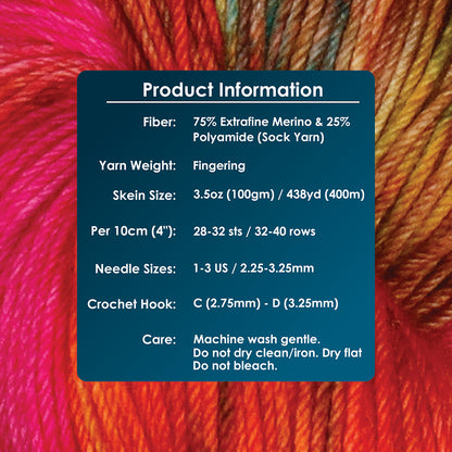 Skein of Symfonie Yarns Terra sock yarn in Dragon Vine