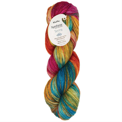 Skein of Symfonie Yarns Terra sock yarn in Dragon Vine
