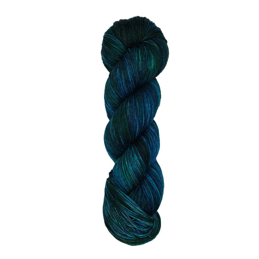 Skein of Symfonie Terra sock yarn in Tucson Teal