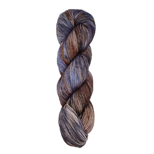 Skein of Symfonie Terra sock yarn in Mulberry Mud