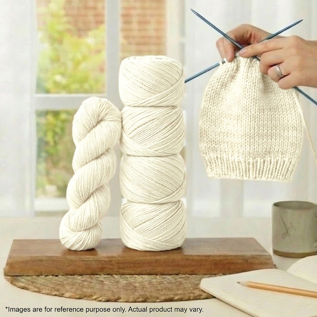 Skein of Symfonie Viva DK merino yarn in Jasmine
