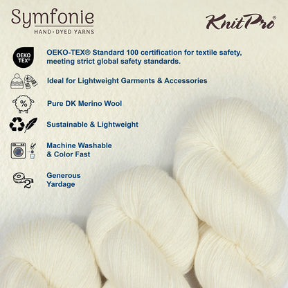 Skein of Symfonie Viva DK merino yarn in Jasmine