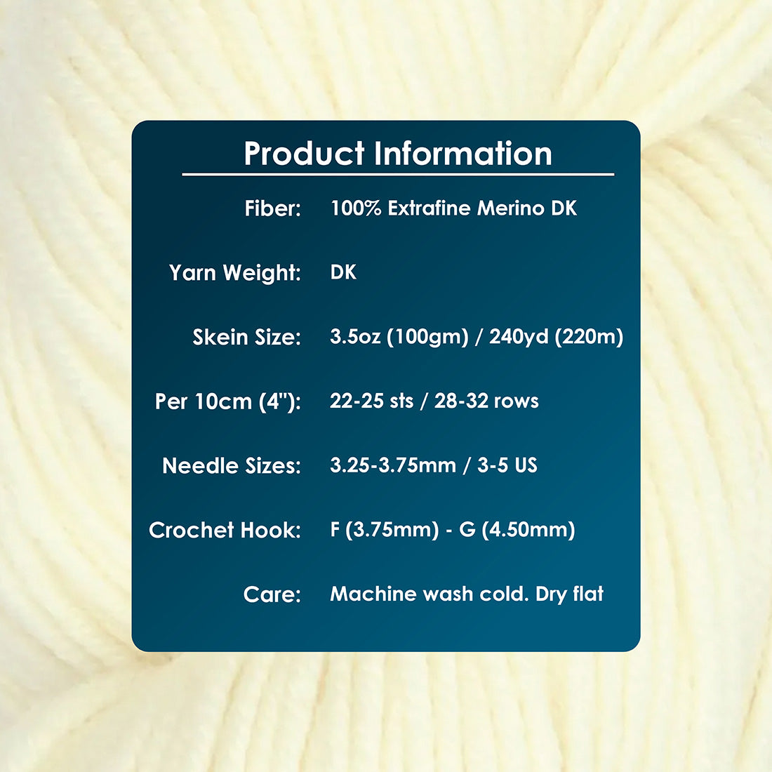 Skein of Symfonie Viva DK merino yarn in Jasmine