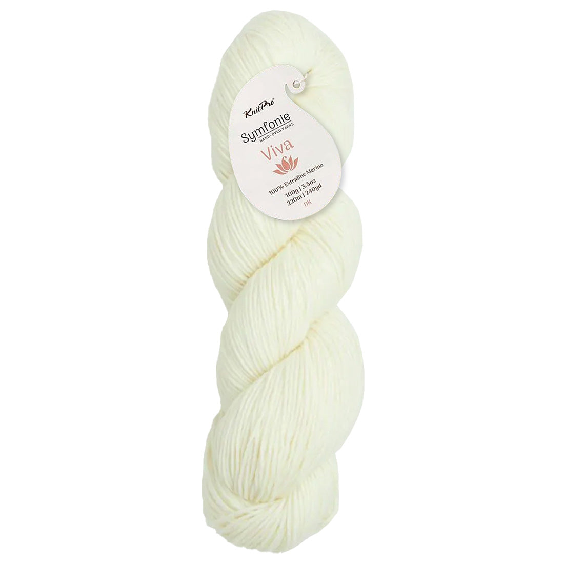 Skein of Symfonie Viva DK merino yarn in Jasmine