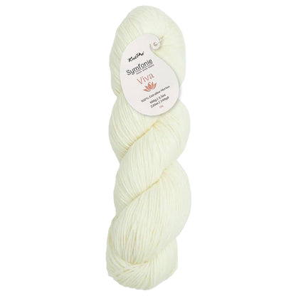 Skein of Symfonie Viva DK merino yarn in Jasmine