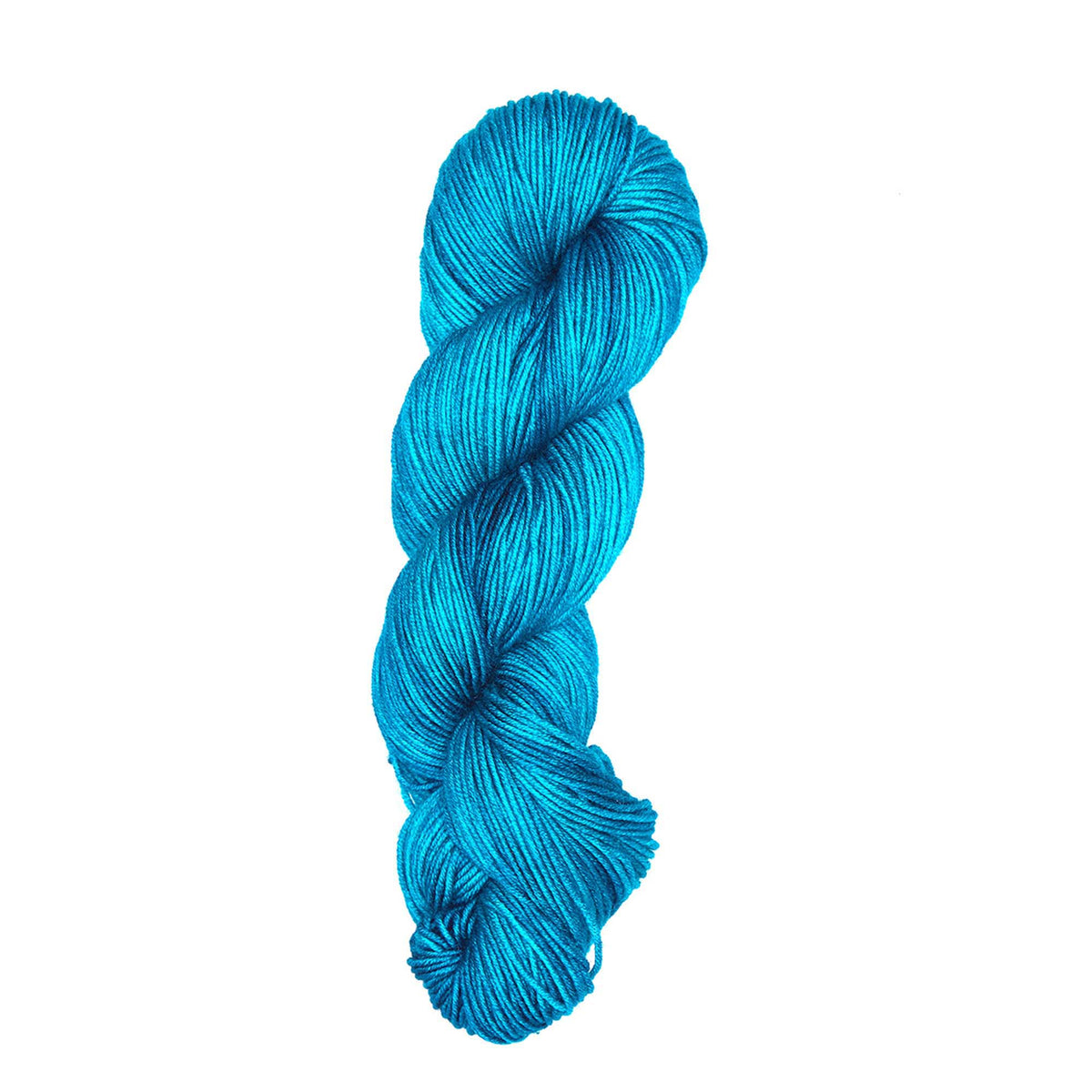 Skein of Symfonie Viva DK merino yarn in Peacock Green