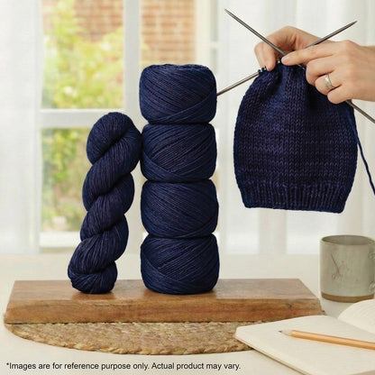 Skein of Symfonie Viva DK merino yarn in Delhi Blue
