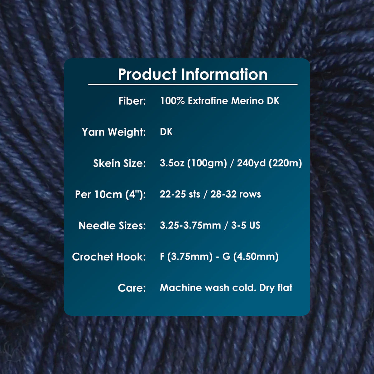 Skein of Symfonie Viva DK merino yarn in Delhi Blue