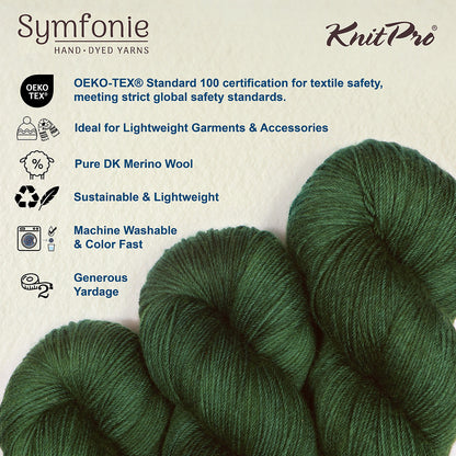 Skein of Symfonie Viva DK merino yarn in Moss