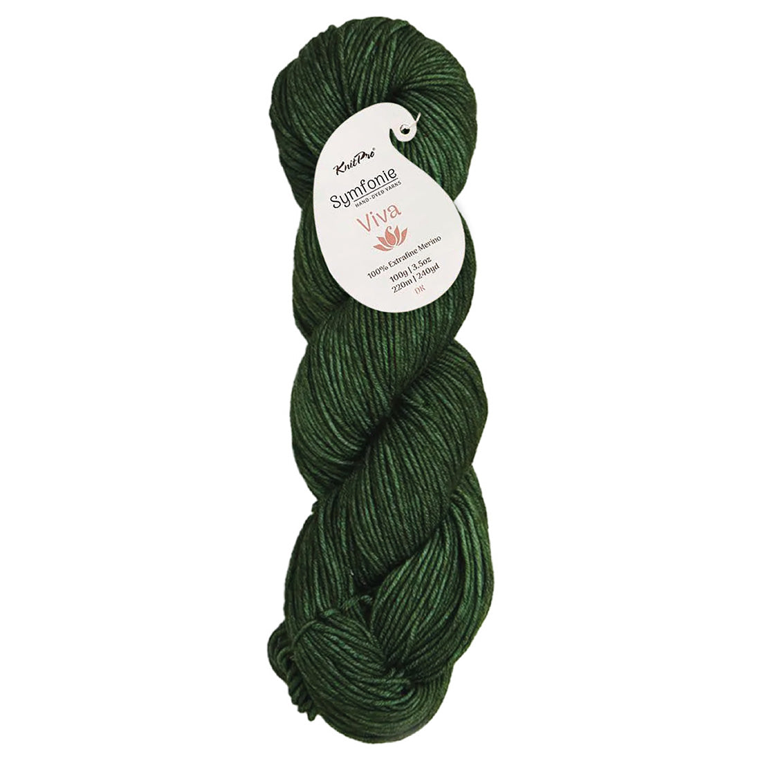 Skein of Symfonie Viva DK merino yarn in Moss
