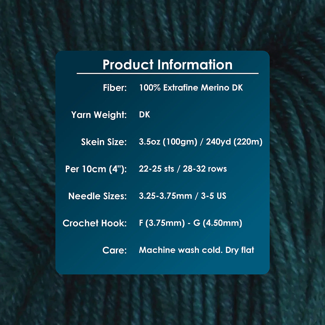 Skein of Symfonie Viva DK merino yarn in Midnight Forest