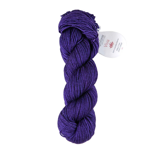 Skein of Symfonie Viva DK merino yarn in Java Plum