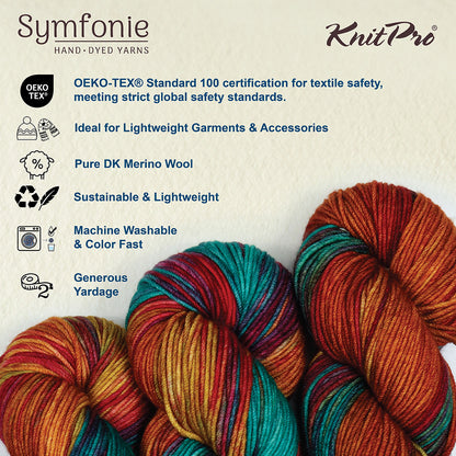 Skein of Symfonie Viva DK merino yarn in Party Lights