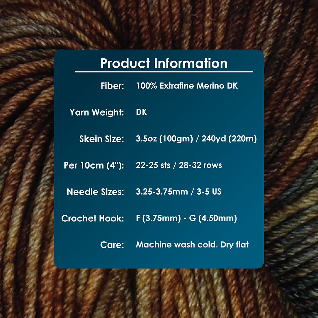 Skein of Symfonie Viva merino DK yarn in Wilderness shade