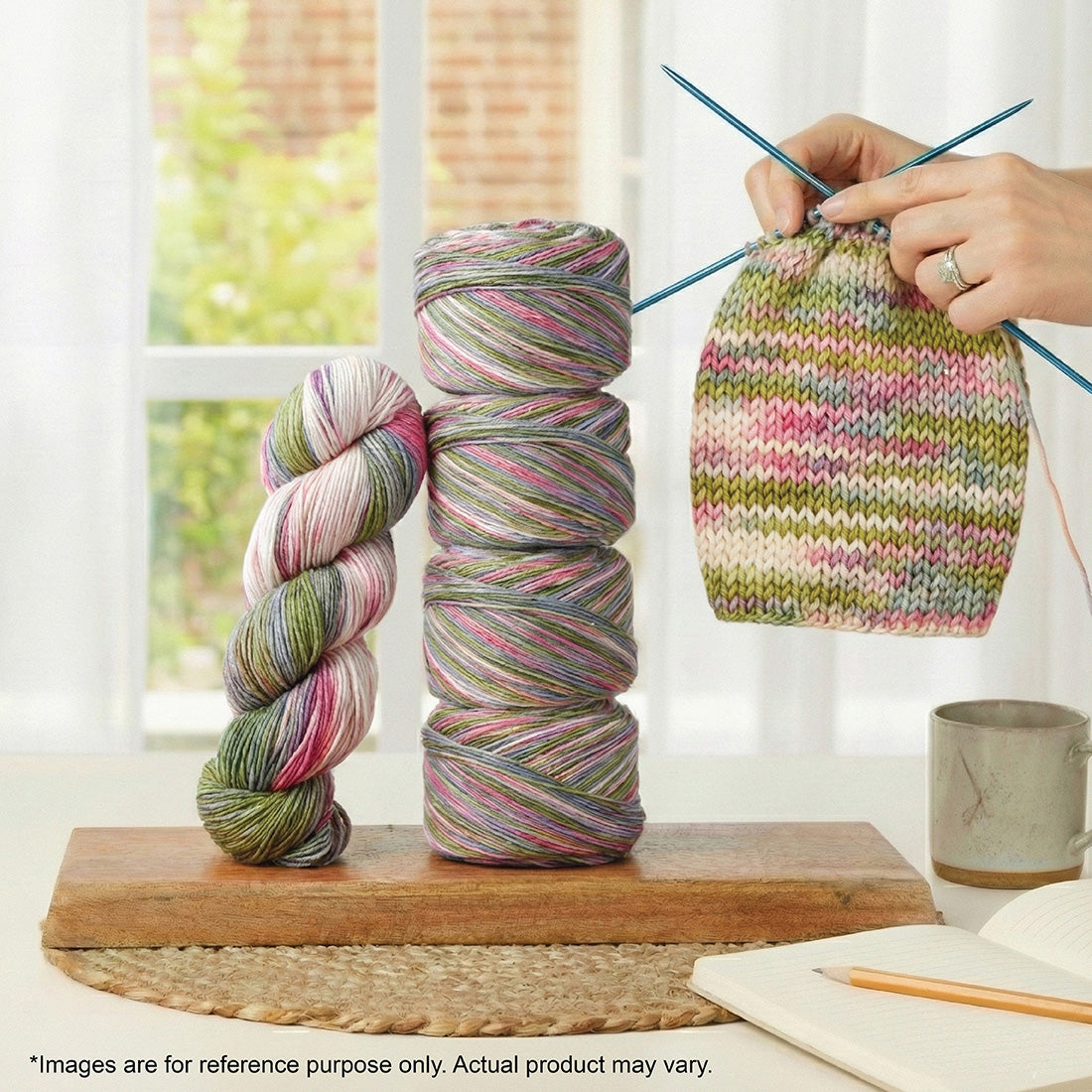 Skein of Symfonie Viva DK merino yarn in Summer Romance