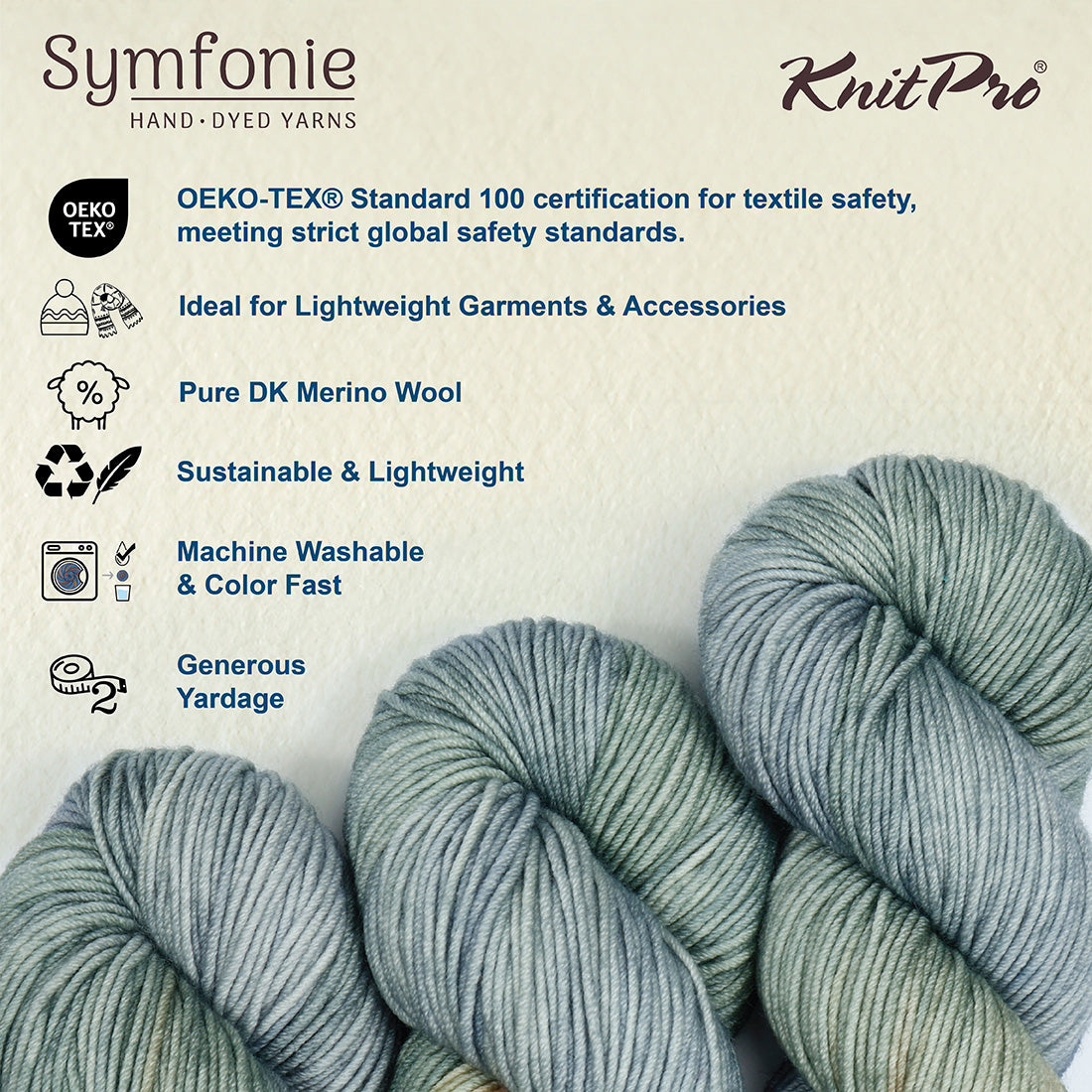 Skein of Symfonie Viva DK merino yarn in New York New York