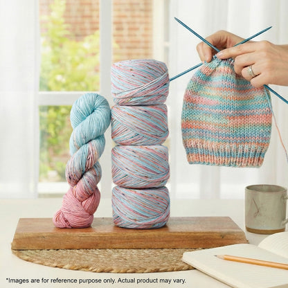 Skein of Symfonie Viva DK merino yarn in Bonnie Blooms