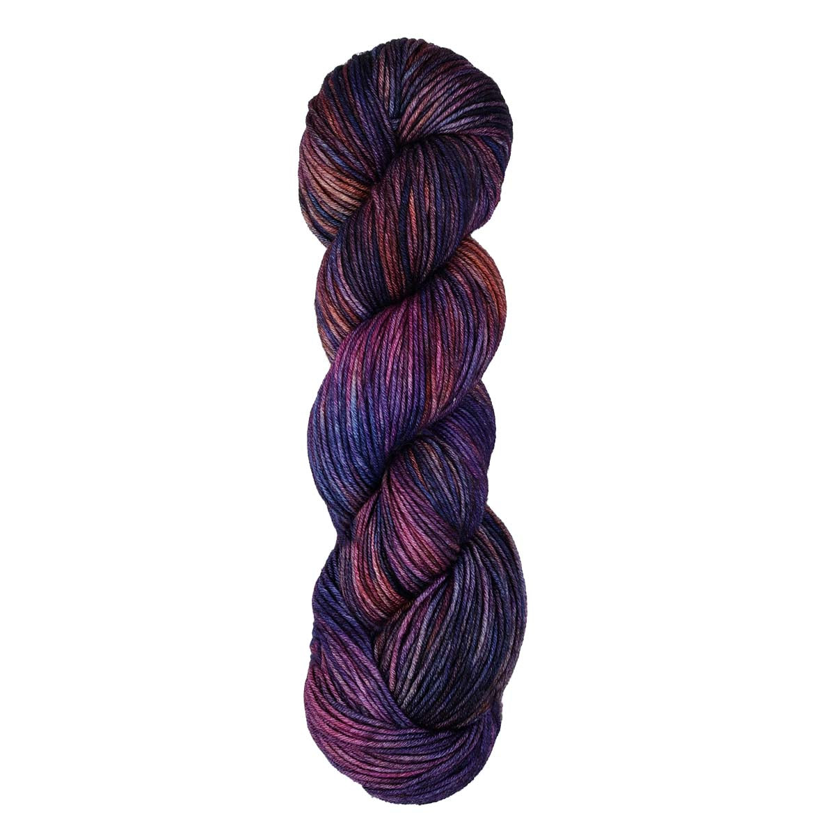 Skein of Symfonie Viva DK merino yarn in Midnight Orchid
