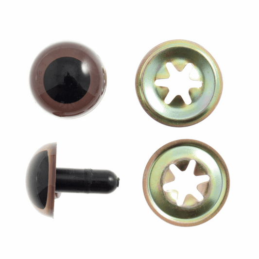 Trimits Toy Eyes - Teddy Brown 15mm (Pack of 4)