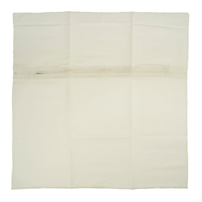 Cream cotton cushion back with zip