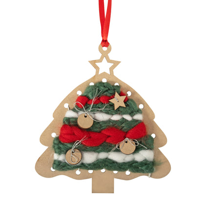 Woven yarn tree decoration kit