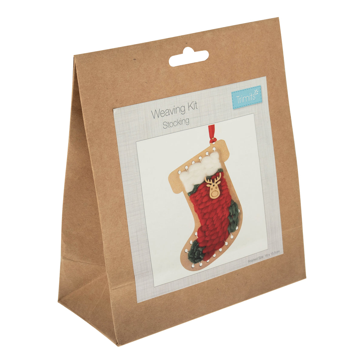 Woven yarn stocking decoration kit