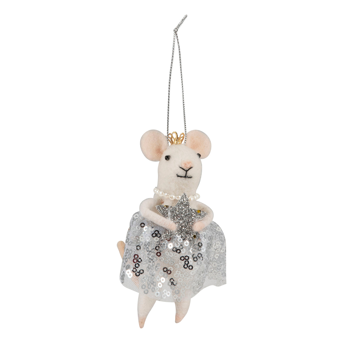 Finished needle felted ballerina mice trio from Trimits kit