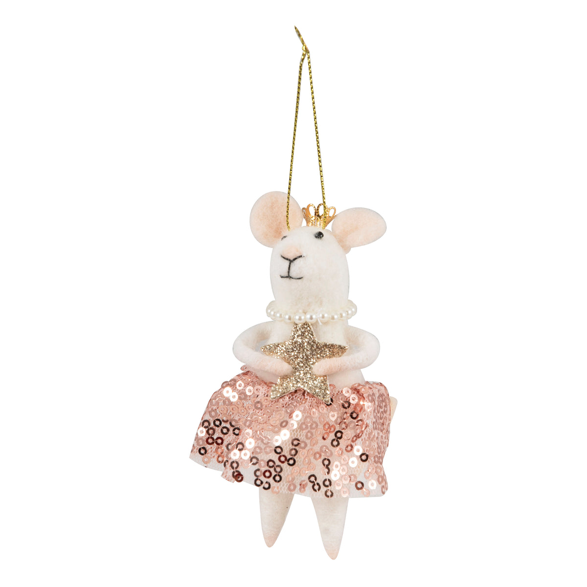 Finished needle felted ballerina mice trio from Trimits kit