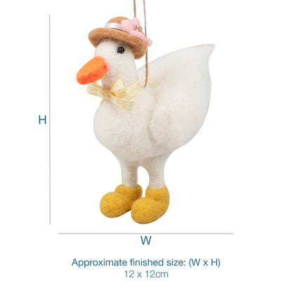 Finished needle felted duck from Trimits kit