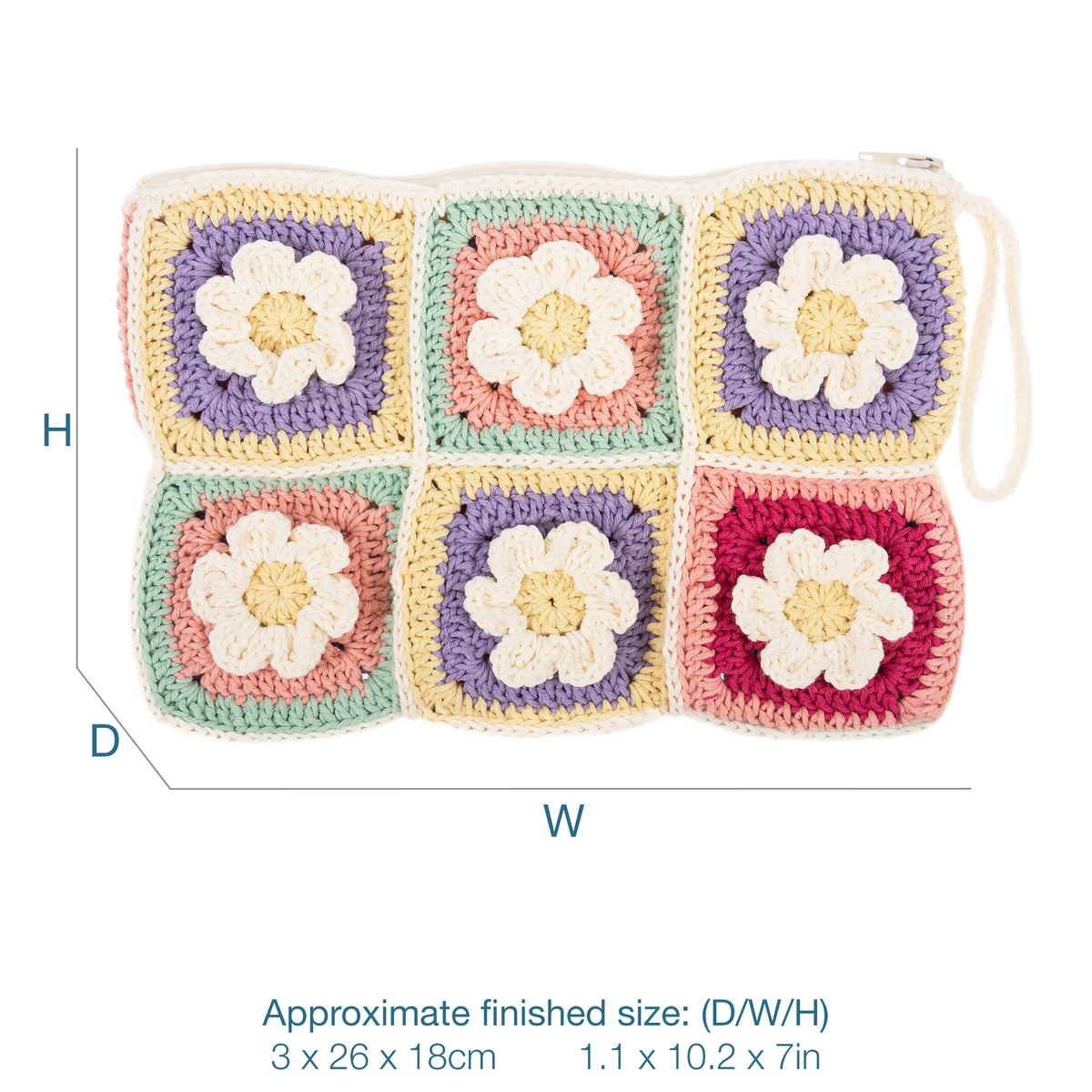 Crocheted bag with zip from the Trimits kit