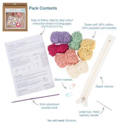 Crocheted bag with zip from the Trimits kit