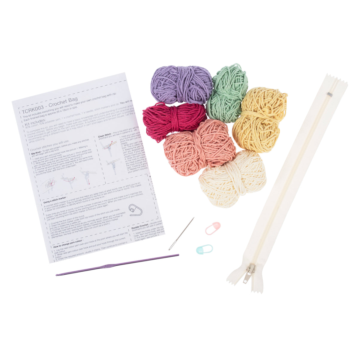 Crocheted bag with zip from the Trimits kit