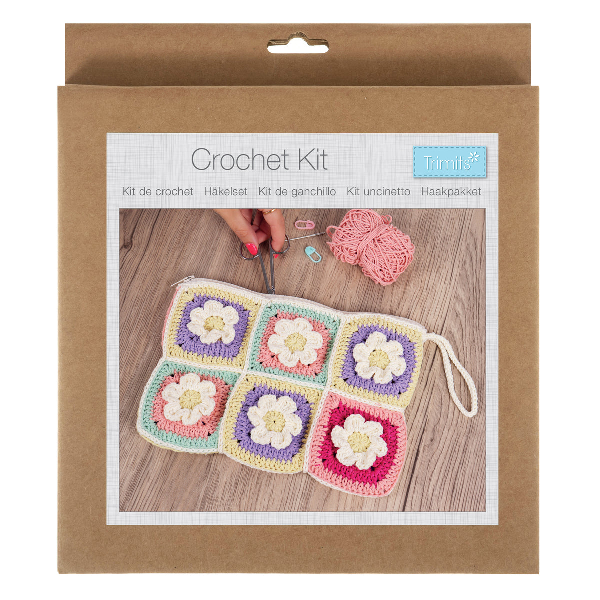 Crocheted bag with zip from the Trimits kit
