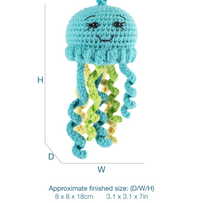 Crocheted amigurumi jellyfish