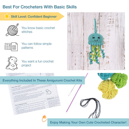 Crocheted amigurumi jellyfish
