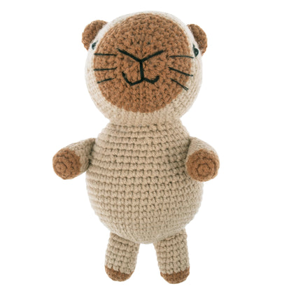 Crocheted amigurumi capybara