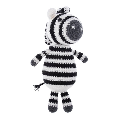 Crocheted amigurumi zebra