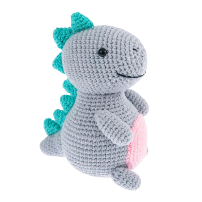 Crocheted amigurumi dinosaur