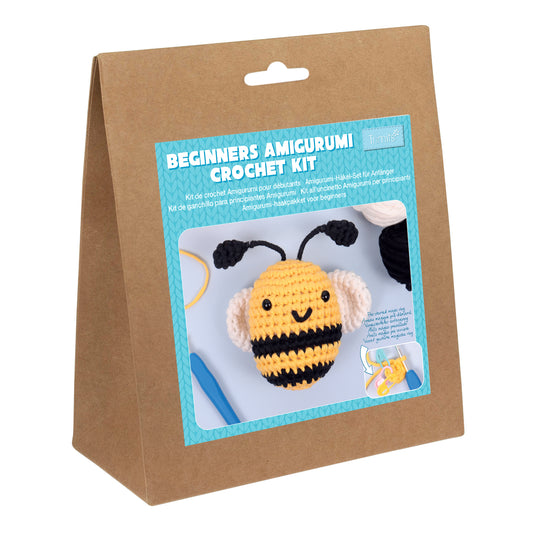Crocheted amigurumi bee