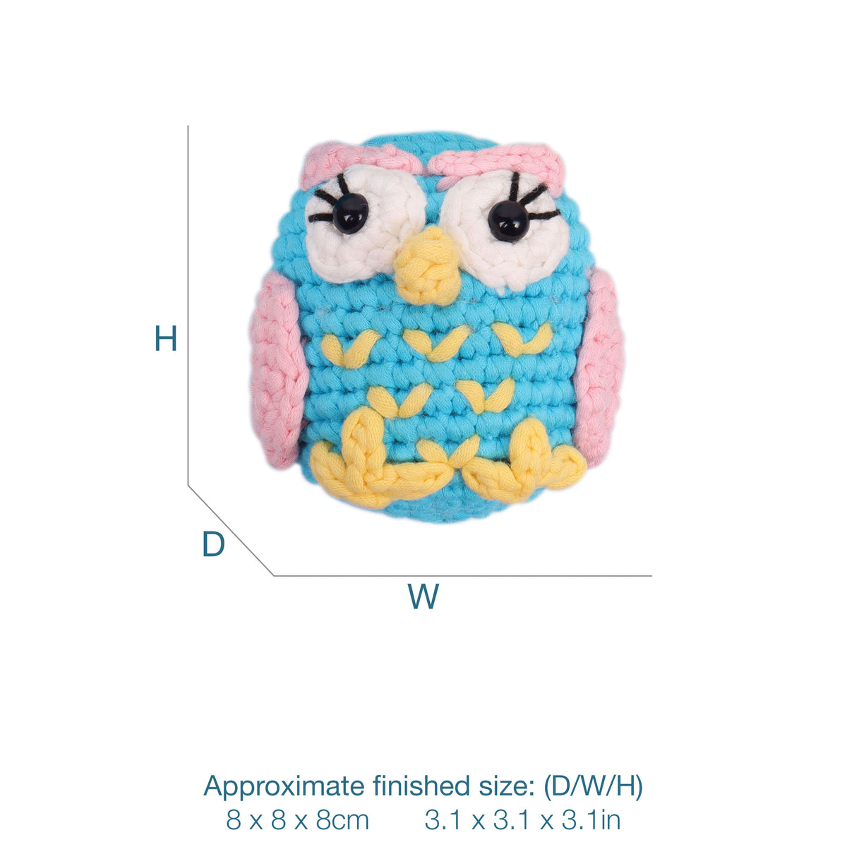 Crocheted amigurumi owl
