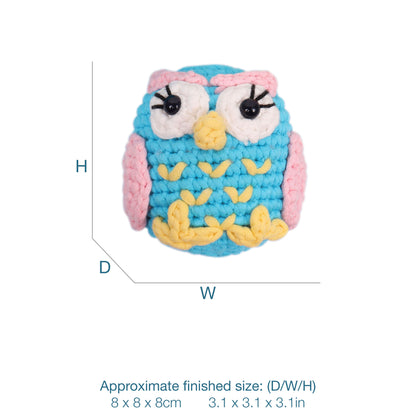 Crocheted amigurumi owl