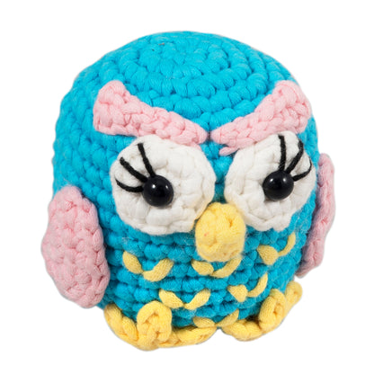 Crocheted amigurumi owl