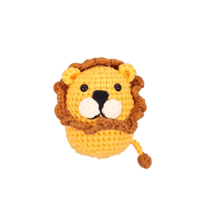 Trimits beginners amigurumi crochet lion kit with finished lion