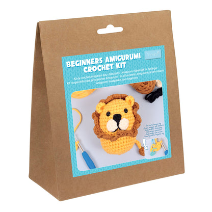 Trimits beginners amigurumi crochet lion kit with finished lion